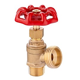 EFIELD Boiler Drain 1/2 inch MIP x 3/4 inch MHT, Brass
