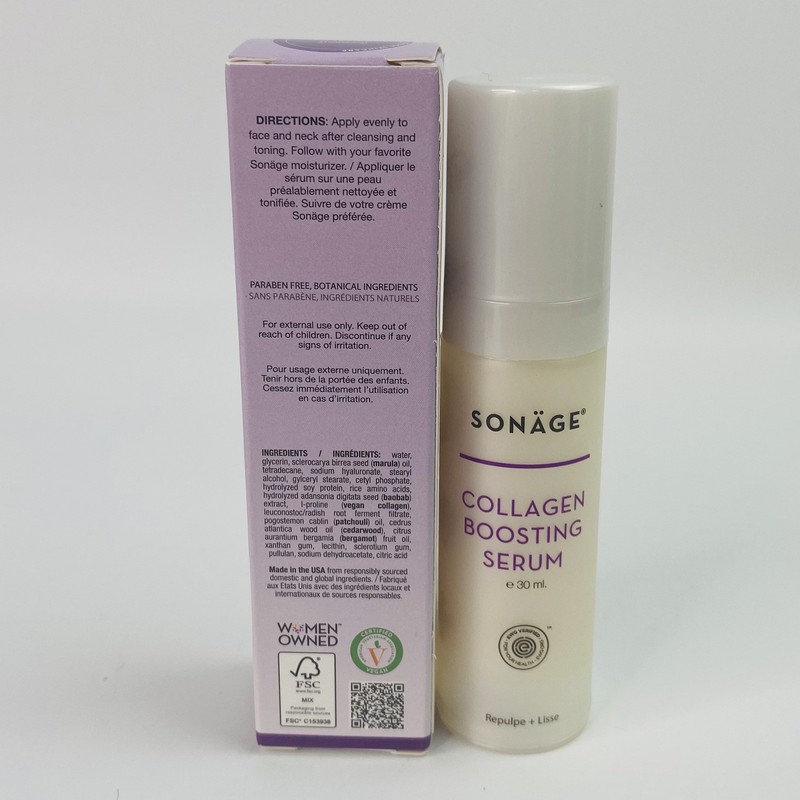 Sonage Collagen Boosting Serum Plumps & Smoothes ~ Vegan 1