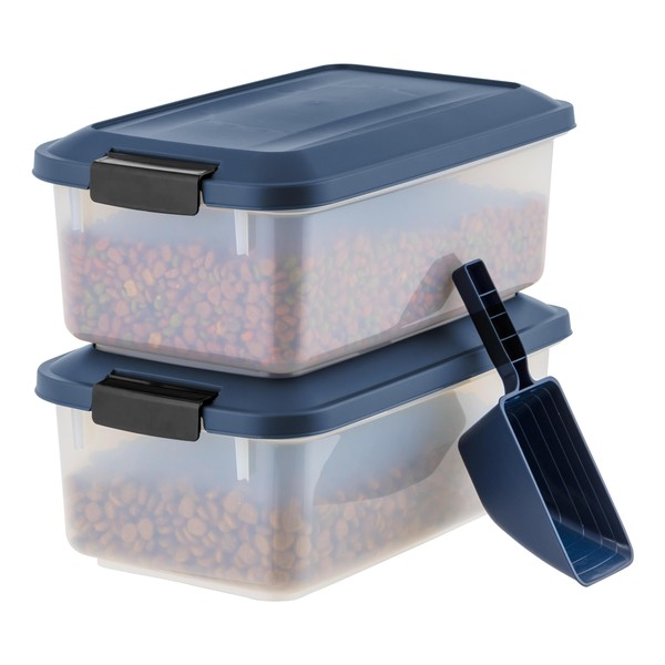 IRIS USA WeatherPro Airtight Pet Food Storage Container, Up to