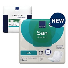 Abena San Premium Mens & Womens Incontinence Pads, Breathable & Comfortable, Fast Absorption, Discreet & Effective Shaped Incontinence Pads for Men/Women - Premium 3A, 650ml Absorbency, 28PK