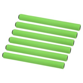 M METERXITY 6 Pack Relay Track Baton - Stainless Steel Hollow Tube with Sponge Cover, Apply to Team Building/Relay Races/Athletics Sports Game (Green)