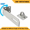 Alise 2pcs Door Locks Hasp Latch,5 Inch SUS 304 Stainless