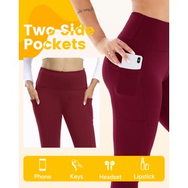 2 Pack Fleece Lined Leggings for Women - Thermal Winter Warm Tights Tummy Control High Waisted Workout Yoga Pants