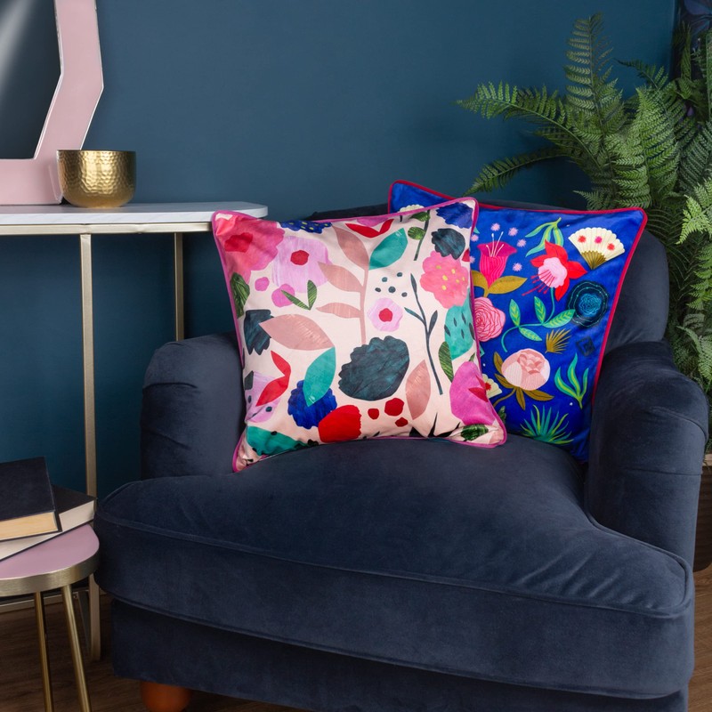 Kate Merritt Floral Collage Cushion Cover, 43 x 43cm