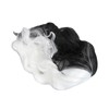 Black and White Short Curly Wig Women Cosplay Party Shoulder