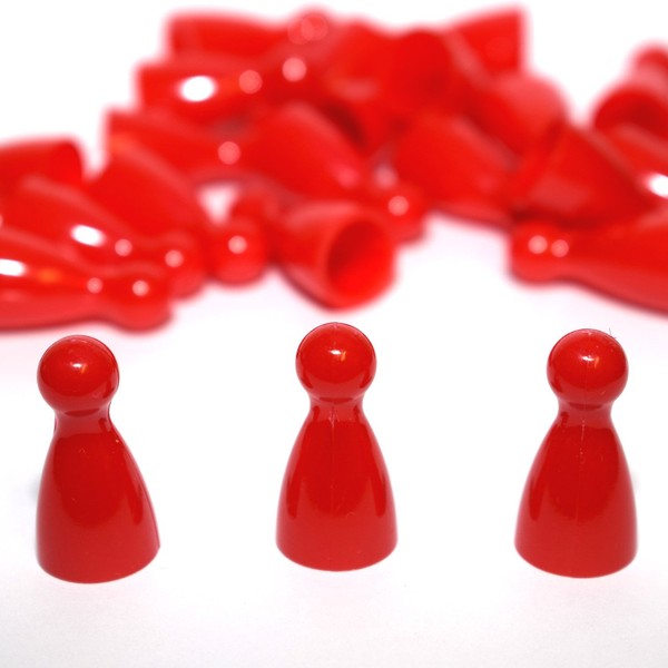 YCS Ltd Halma Pawns Games Pieces 24mm x 25-6 Colours