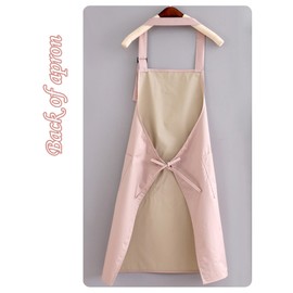 PAEHUIMT Apron Women Cooking Apron Men Kitchen Apron Women Coat Apron Men Rainbow Pattern, pink