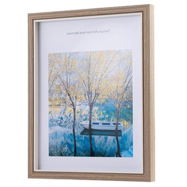 marysgift 8x6 Photo Frame Picture Frames Horizontal and Vertical Formats for Tabletop Home Decor Wedding Christmas Birthday Gifts (Light Brown,8")