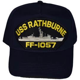HNP USS RATHBURNE FF-1057 SHIP HAT - NAVY BLUE - Veteran Owned Business