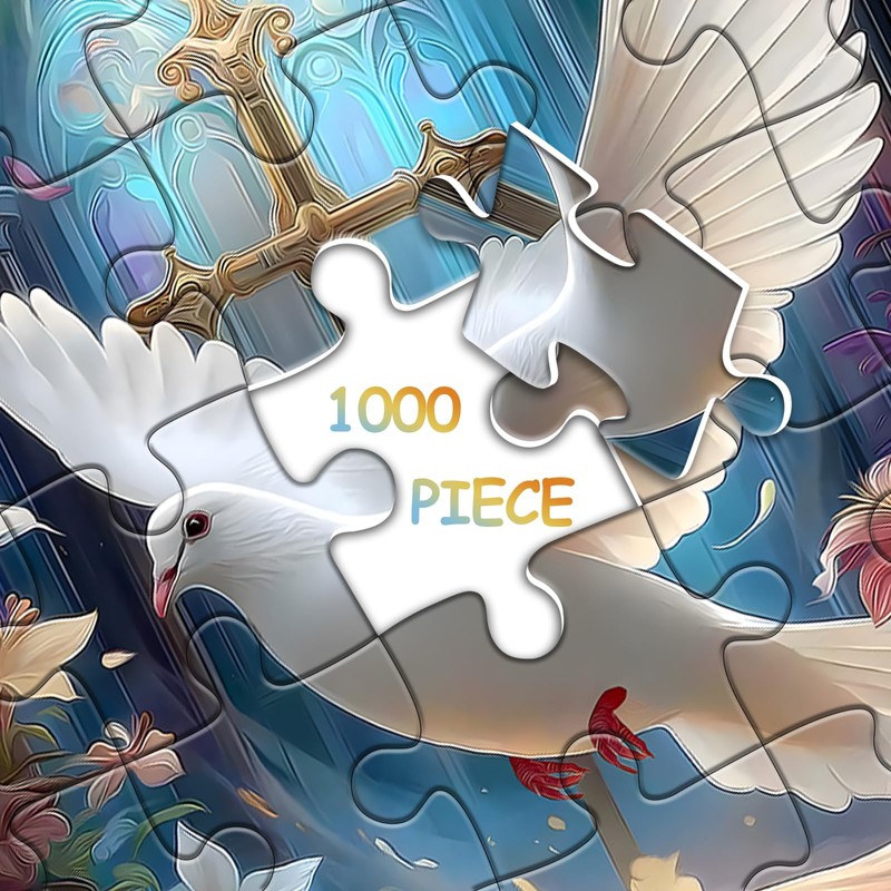 Christian Puzzles for Adults 1000 Pieces, Easter Religious Puzzle with
