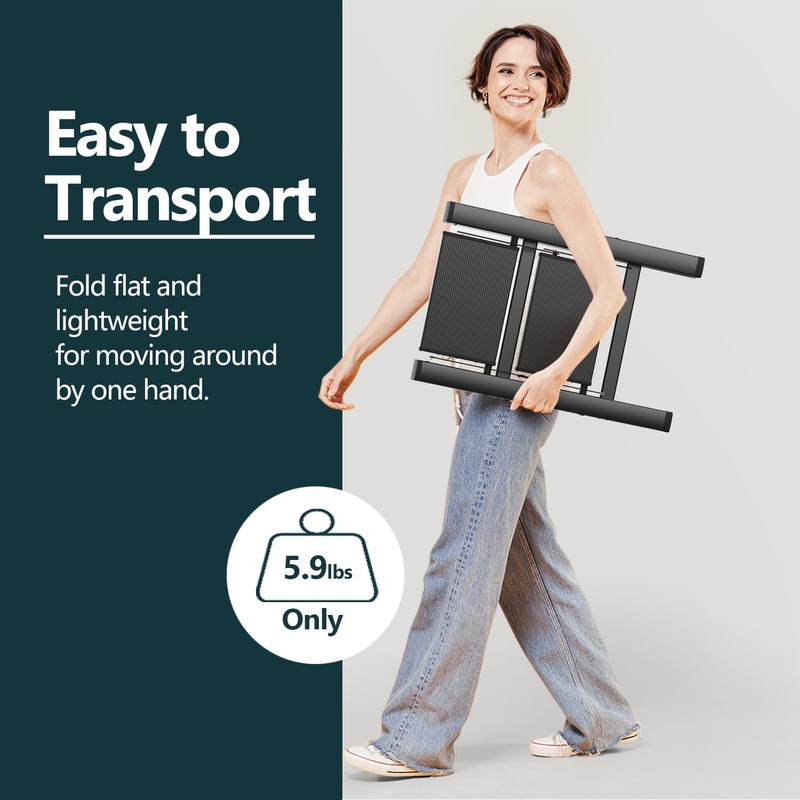 WOA WOA Step Ladder, Folding Step Stool with Widening Pedals,