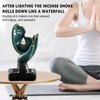 ZONSUSE Bust Statue Backflow Incense Burner, Ceramic Waterfall Incense Burner