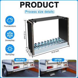 Universal Flexible Rubber Truck Step, Rubber Steps for Trucks to Mitigate Off-Road Impact, Hot Dipped Galvanized Steel Semi Trailer Cable Step, Commercial Truck Accessories with 14" Wide x 10" Tall