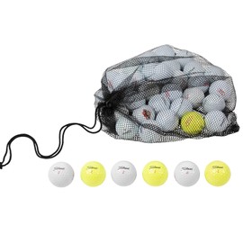 Clean Green Golf Balls Recycled & Used Golf Balls for Titleist Trufeel Yellow Golf Balls Mix - Includes Mesh Bag and Used Truefeel Golf Balls (12)