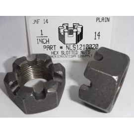 AMERICANINTEGRATEDSUPPLY.COM 1"-14 HEX SLOTTED NUTS STEEL PLAIN (2)
