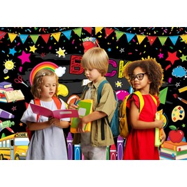 Back to School Backdrop Banner First Day of School Backdrop for Classroom