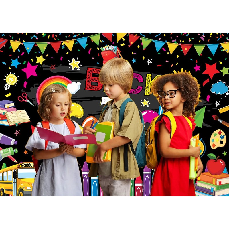 Back to School Backdrop Banner First Day of School Backdrop