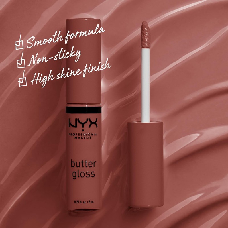 NYX PROFESSIONAL MAKEUP - Butter Gloss, praliné, 0.27 onzas