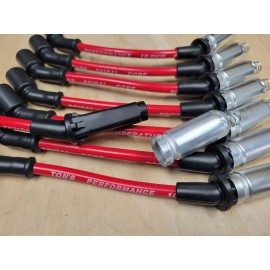 Ton's Performance 11" 10mm Spark Plug Wire Set Chevy LS1 VORTEC GM LS LT LSX LQ9 Truck SUV Red 45*