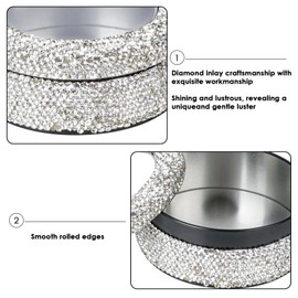 Biiange Bling Travel Jewelry Organizers, Small Bling Jewelry Box, Window Exquisite Necklace Earring Ring Jewelrys Boxs, Portable Small Jewelrys Storage Box, for Ring, Diamond, Bracelets,Brooches