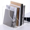 HeZone Desk File Organizer, Acrylic Magazine File Holder with 3