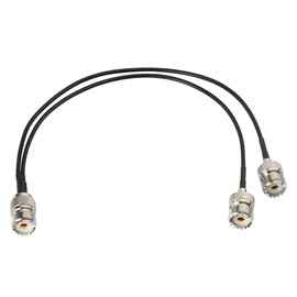 Superbat SO-239 Splitter Cable SO239 to Dual SO239 Low Loss Splitter Cable (12 Inch RG174) for HAM Radio CB Radio Antenna Analyzer Dummy Load SWR Meter