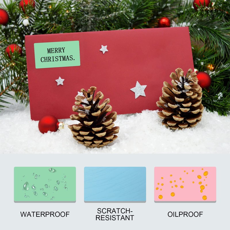 Misofuki - Rollo de etiquetas térmicas directas rectangulares de 2,25
