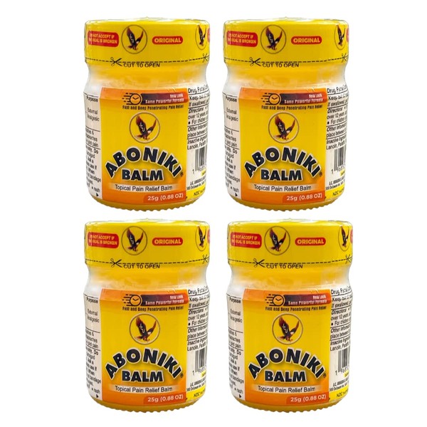 Aboniki Balm (4 Jars) – Powerful and Fast-Acting Pain Relief for Muscles, Joints, and Whole Body. Get Quick Relief with Aboniki Balm - Soothes Aches and Pains. Experience Deep Heat and Comfort