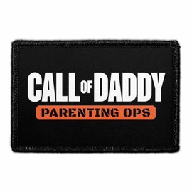 Call of Daddy - Parenting Ops | Hook and Loop Attach for Hats, Jeans, Vest, Coat | 2x3 in | by Pull Patch