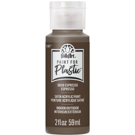 FolkArt, Espresso, Acrylic Paint for Plastic Arts and Crafts Projects, Indoor and Outdoor Formula, 2 fl oz, 36516