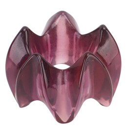Resin Massage Ring Lotus Shaped Reduce Muscle Fatigue Facial Gua Sha Tool L Clear Purple