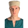 HEMAD Medieval Cap Wool Felt Lined, beige, M