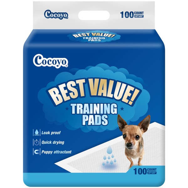 COCOYO COCOYO Best Value Training Pads, 22" by 22", 100Count