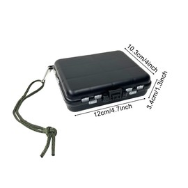 4-Piece Mini Fishing Box, Waterproof Small Fishing Bait Boxes for Fishing Tackle Made of Plastic with Removable Dividers for Hooks and Baits