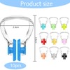 DILUSILK 10 Pcs Nose Clips Swimming, Waterproof Training Swim Nose