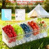 Large Ice Chilled Condiment Caddy，Chilled Condiment Containers Server with Lids