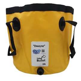 PBP Foldable Bucket 20L - "Dwayne" with Quick Hose Connector (Yellow)