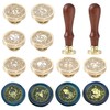 Zodiac Wax Seal Stamp Kit - 12PCS Constellations Sealing Wax