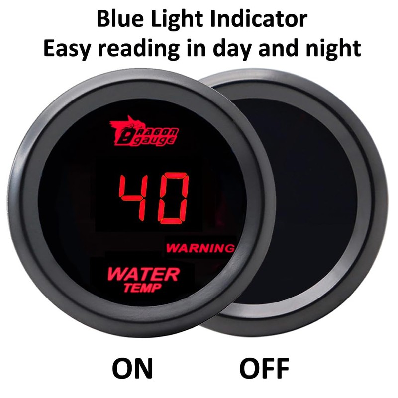 ETOPARS Universal Car Water Temperature Display 2 Inch 52 mm