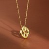 KissYan Zodiac Necklace, 14K Gold Plated Bubble Constellation Horoscope Sign