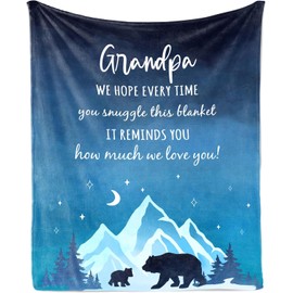 Grandpa Gifts Blanket 60"x50", Gifts for Grandpa from Granddaughter Grandson Grandchildren, Best Granddad Gifts, Great Grandfather Gifts Ideas Fathers‘ Day Throw Blankets Throw Blankets