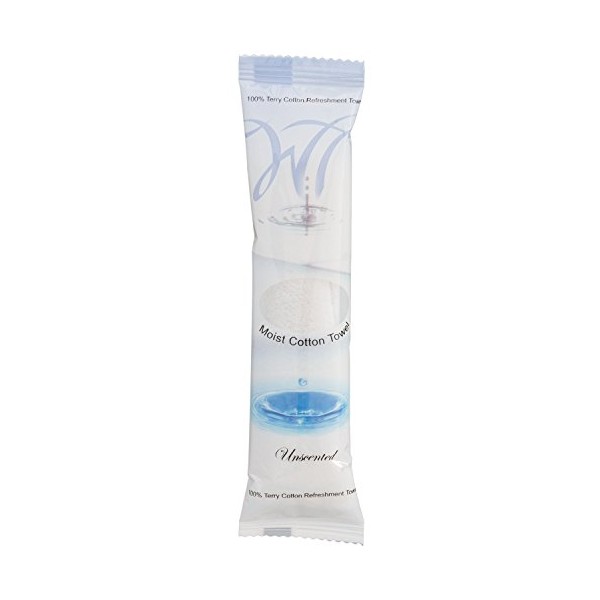 White Towel Services 8" x 8" inch Moist Cotton Towel