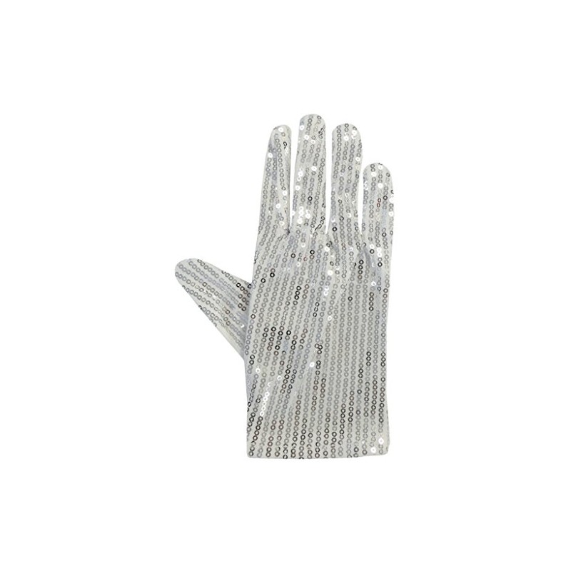 DangerousFX Silver Sparkly Sequinned Fancy Dress Party Women's Glove