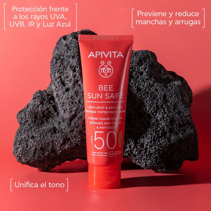 Apivita Protector Spf50 Antiedad Antimanchas Color 50ml