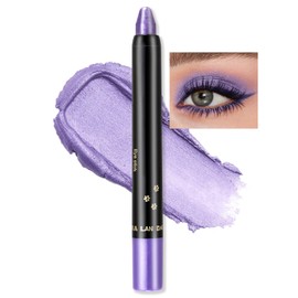 Erinde Purple Glitter Eyeshadow Pen, Waterproof & Long-Lasting Blue Eyeshadow Stick, Pearlescent Cream Crayon Eyeliner, High Pigment Metallic Shimmer Eye Makeup Pen