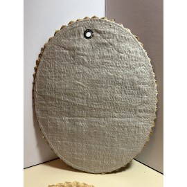 Vintage Mid Century MCM Raffia Woven SEAHORSE Wall Hanging Art Fish Turquoise