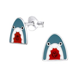 Shark Head Earrings - 925 Sterling Silver