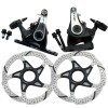 TRP Spyre Flat Mount Bike Disc Brake Set BLK/SIL+160mm Center