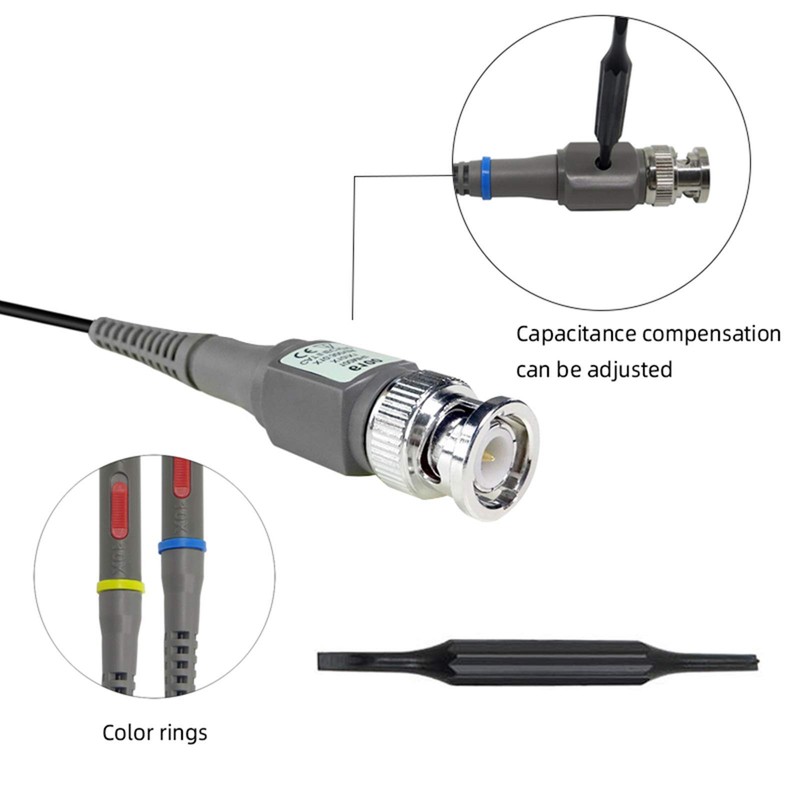 Goupchn Universal P6100 Sondas de clip osciloscopio 100 MHz con