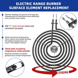 WB30M1 WB30M2 Electric Stove Burners Replacement Fit for G-E Stove Burner Replacement Kit-Fit for G-E Hot-point Stove Top Element Burner-2 WB30M1(6") & 2 WB30M2(8") Stove Burner Kit by AMI PARTS